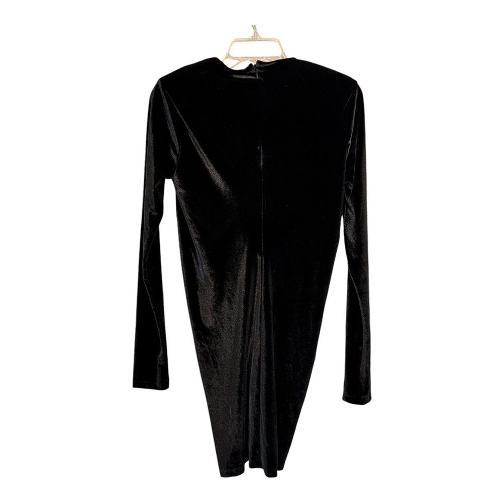 Allsaints Anya Velvet V-neck Mini Dress in Black NWT - Picture 5 of 6